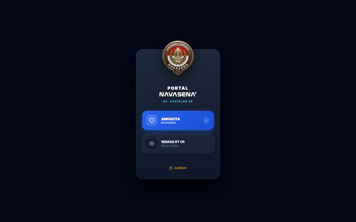 Navasena portal preview, a digital cash book for a youth organisation